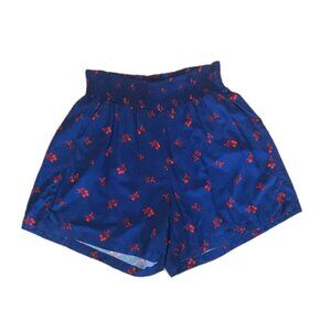 Torrid Shorts Womens Cherries Elastic Waist Plus Sz 3 Pull On Pockets Navy 22/24